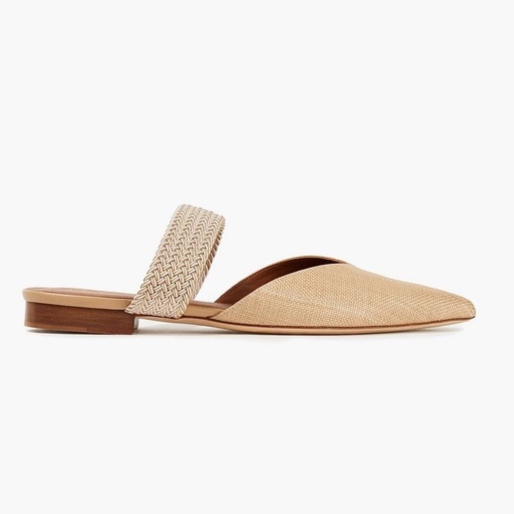 Malone Souliers Raffia Flat 36.5